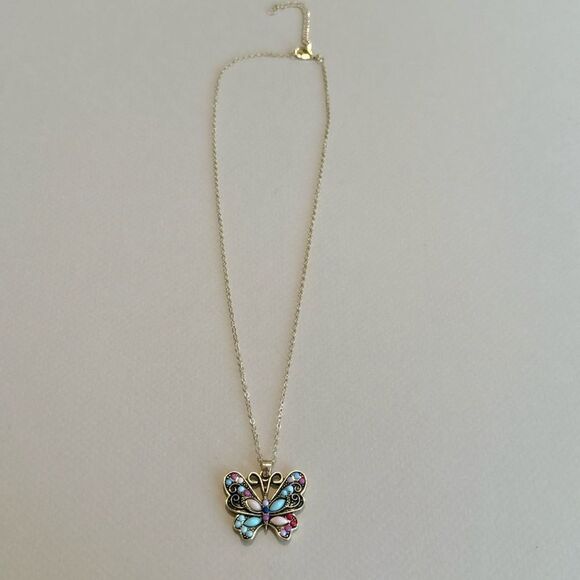 Butterfly necklace M972 - Picture 1 of 3